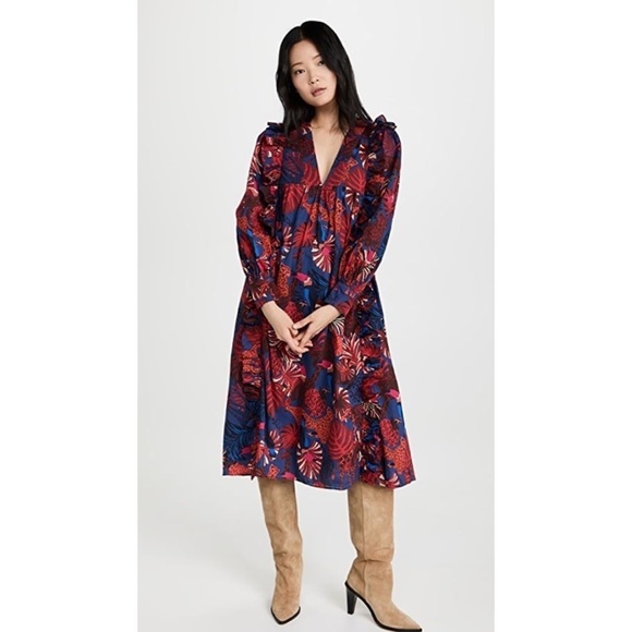FARM Rio Animal Tapestry Midi Dress XS - Picture 8 of 8